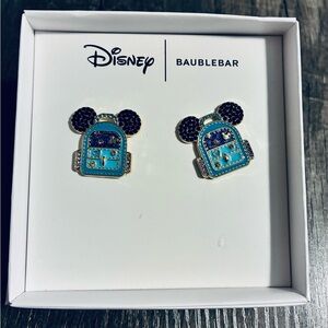 BaubleBar Disney Blue Backpack Mickey Mouse ears earrings